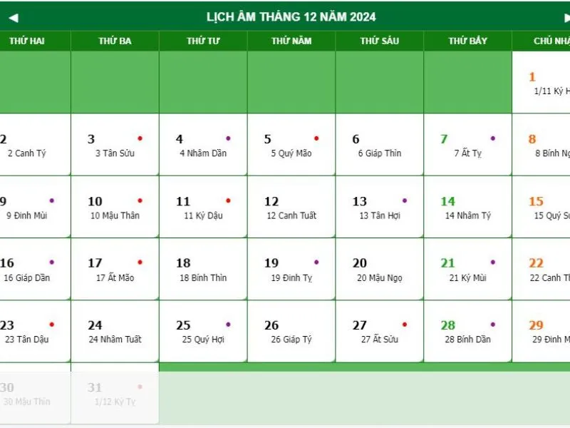 20/11 âm là ngày bao nhiêu dương 2024? Nên làm gì nếu không muốn cuối năm xui xẻo