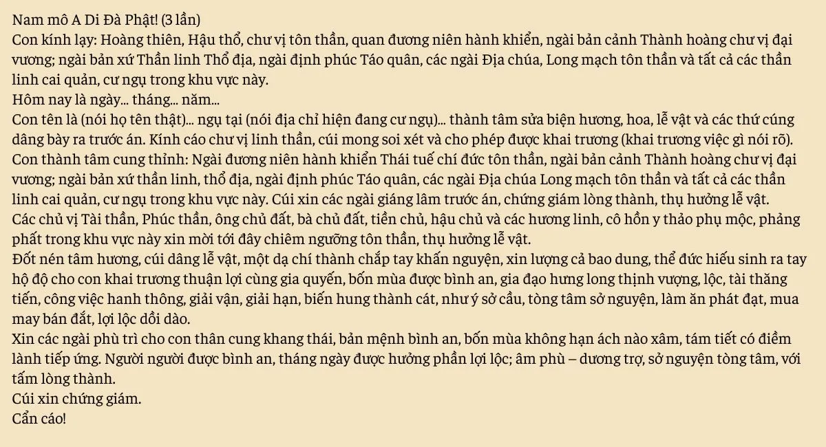 Bài văn khấn Thần Tài hàng ngày, mùng 1, mùng 10, ngày rằm chi tiết và đầy đủ nhất