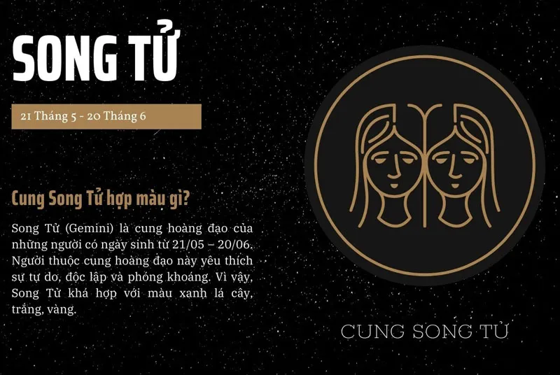 Hé lộ những màu sắc may mắn dành cho cung Song Tử