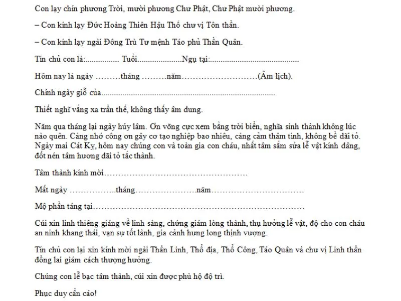 Tổng hợp các mẫu văn khấn gia tiên cho cả năm thuận lợi, hanh thông