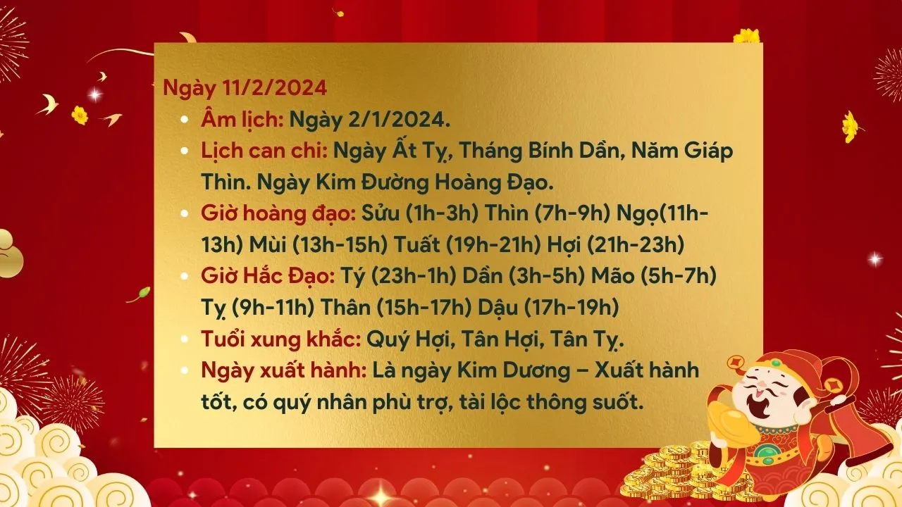 Tử vi 12 con giáp hôm nay ngày 11/2/2024: Tuổi Mão tài vận vô cùng tươi sáng