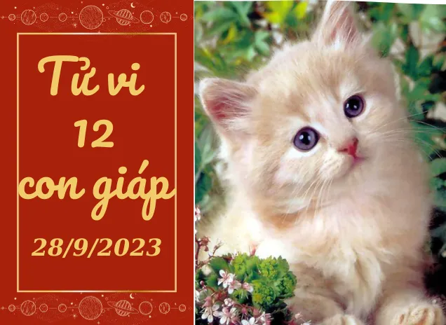 Tử vi hôm nay 28/09/2023 của 12 con giáp: Mão cẩn thận, Mùi thuận lợi