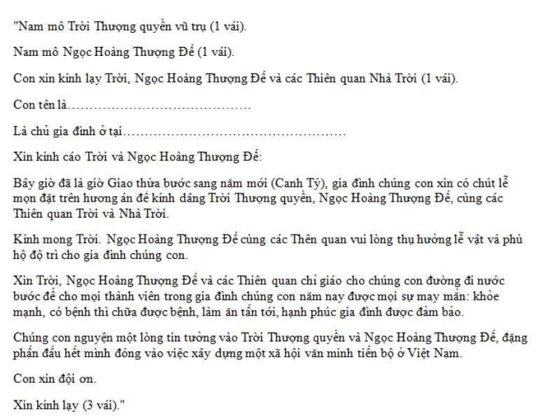 Văn khấn cúng đầu năm: cầu Tài – đắc Tài, cầu Lộc – đắc Lộc