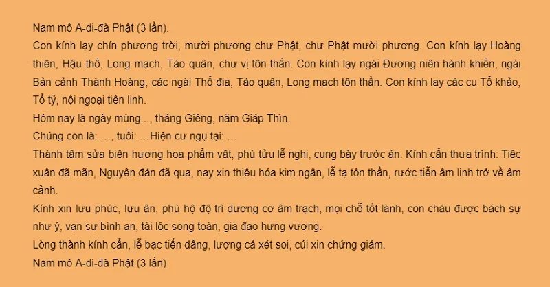 Văn khấn hóa vàng Tết Giáp Thìn 2024 giúp cả năm làm ăn thuận lợi, hanh thông